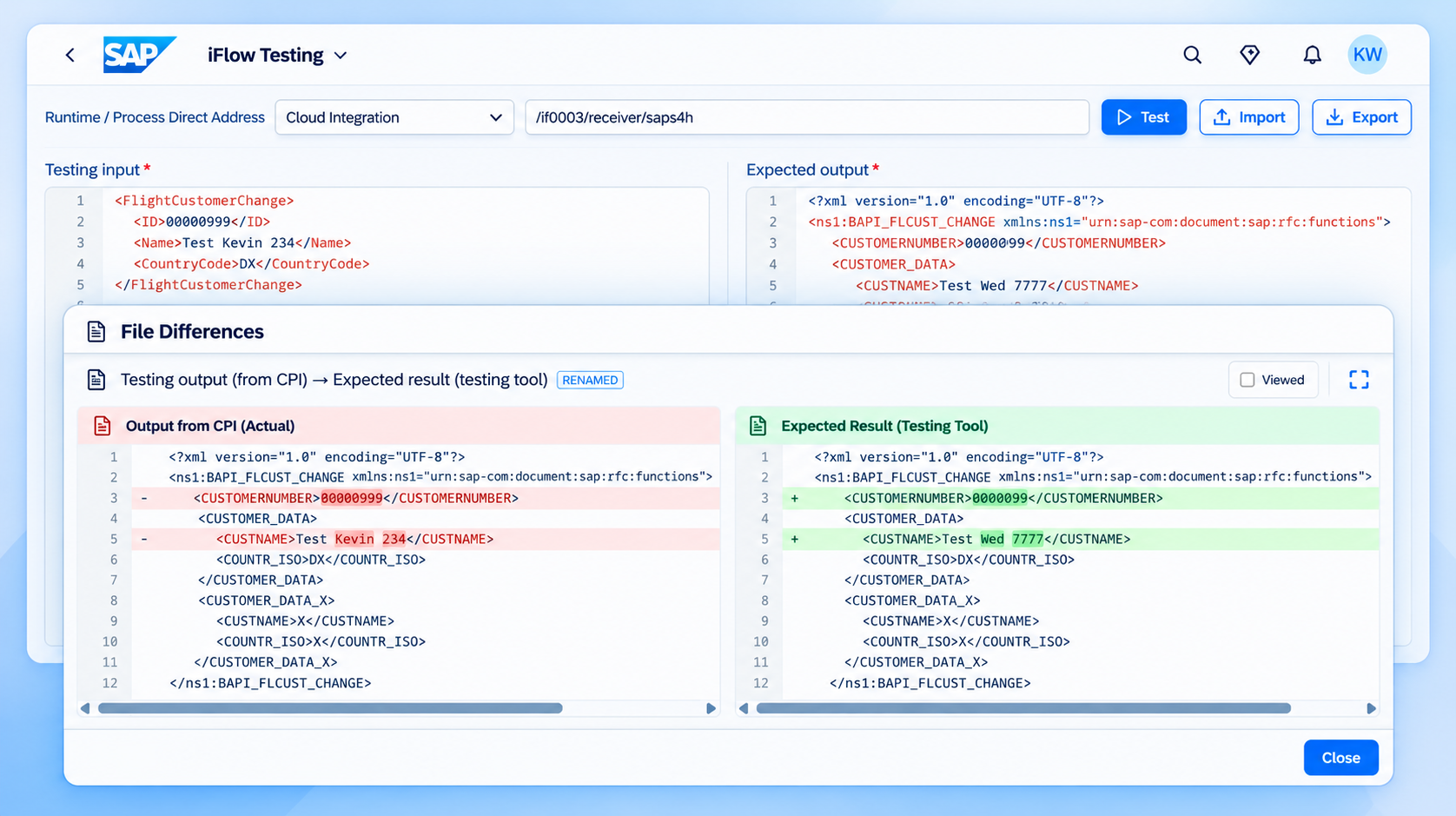 SAP Cloud Integration iFlow testing application